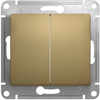 Выключатель без рамки Systeme Electric Glossa 2-кл. титан картинка